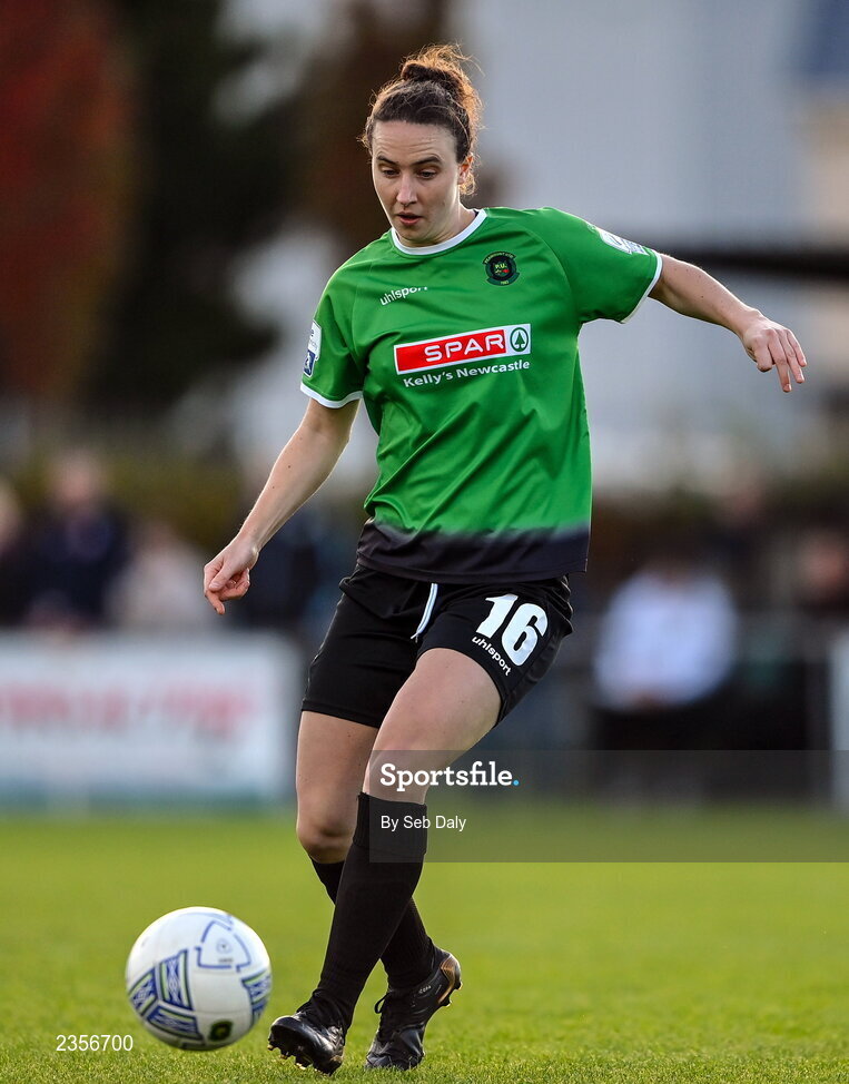 22 October 2022; Karen Duggan of Peamount United during the SSE Airtricity Women's National League match between Peamount United and Wexford Youths at PRL Park in Greenogue, Dublin. Photo by Seb Daly/Sportsfile