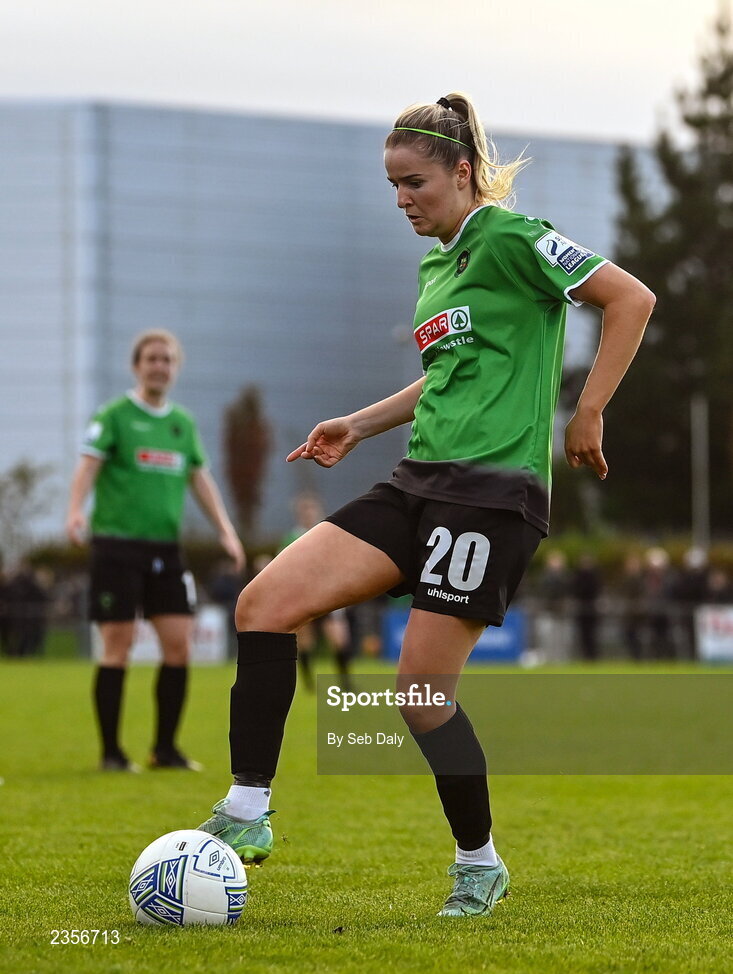 22 October 2022; Erin McLaughlin of Peamount United during the SSE Airtricity Women's National League match between Peamount United and Wexford Youths at PRL Park in Greenogue, Dublin. Photo by Seb Daly/Sportsfile
