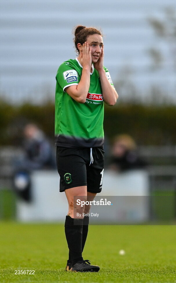 22 October 2022; Karen Duggan of Peamount United during the SSE Airtricity Women's National League match between Peamount United and Wexford Youths at PRL Park in Greenogue, Dublin. Photo by Seb Daly/Sportsfile
