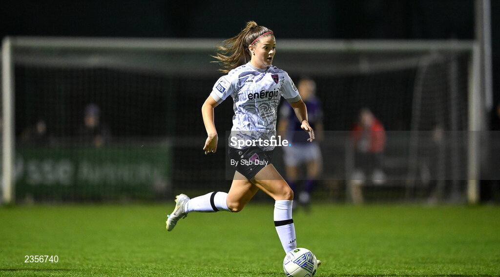 22 October 2022; Becky Watkins of Wexford Youths during the SSE Airtricity Women's National League match between Peamount United and Wexford Youths at PRL Park in Greenogue, Dublin. Photo by Seb Daly/Sportsfile