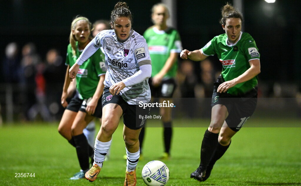 22 October 2022; Ciara Rossiter of Wexford Youths during the SSE Airtricity Women's National League match between Peamount United and Wexford Youths at PRL Park in Greenogue, Dublin. Photo by Seb Daly/Sportsfile
