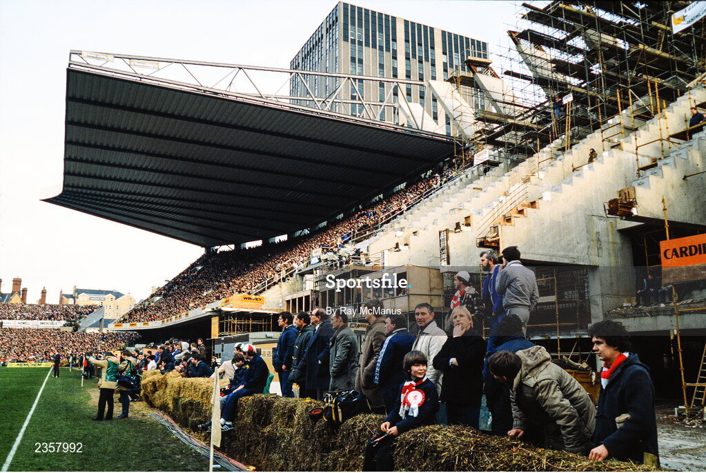5 March 1983; A general view of the new stand being built before the Five Nations Rugby Championship match between Wales and Ireland at the Cardiff Arms Park in Cardiff, Wales. Photo by Ray McManus/Sportsfile