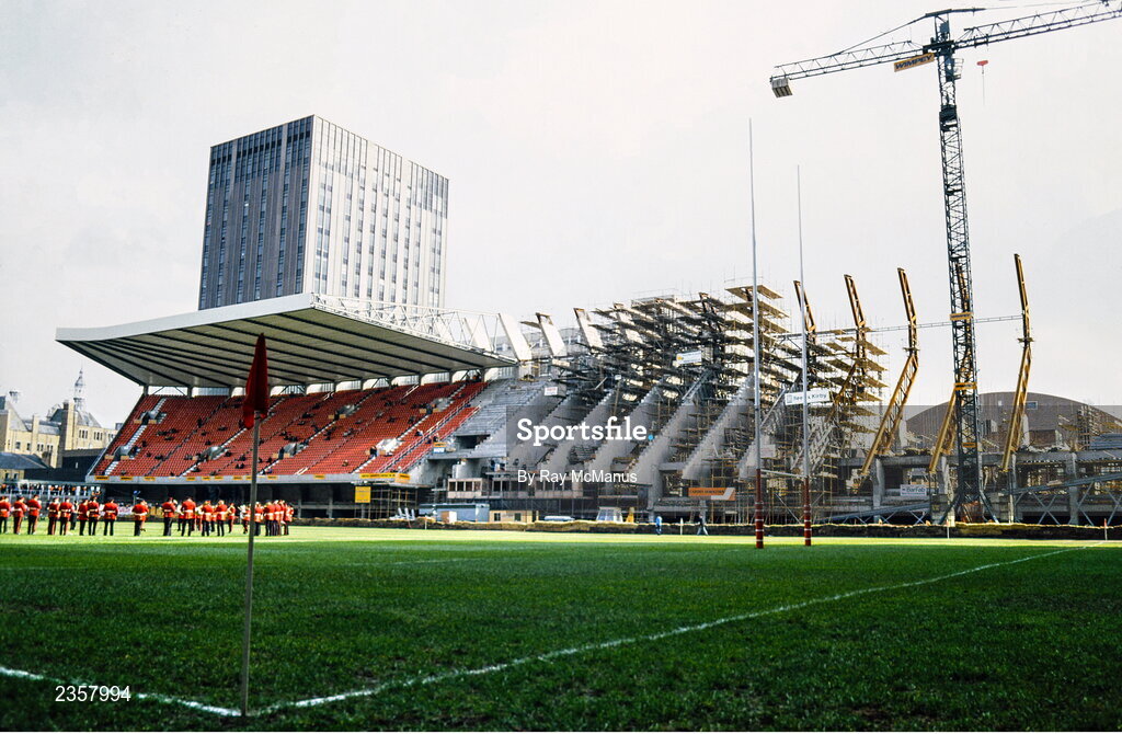 5 March 1983; A general view of the new stand being built before the Five Nations Rugby Championship match between Wales and Ireland at the Cardiff Arms Park in Cardiff, Wales. Photo by Ray McManus/Sportsfile