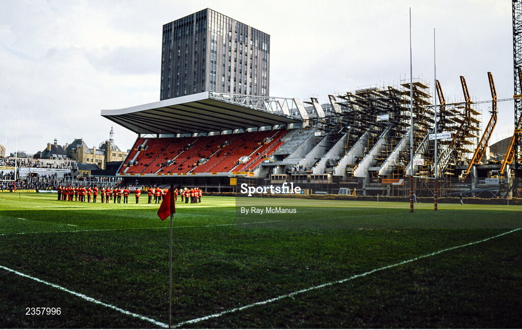 5 March 1983; A general view of the new stand being built before the Five Nations Rugby Championship match between Wales and Ireland at the Cardiff Arms Park in Cardiff, Wales. Photo by Ray McManus/Sportsfile