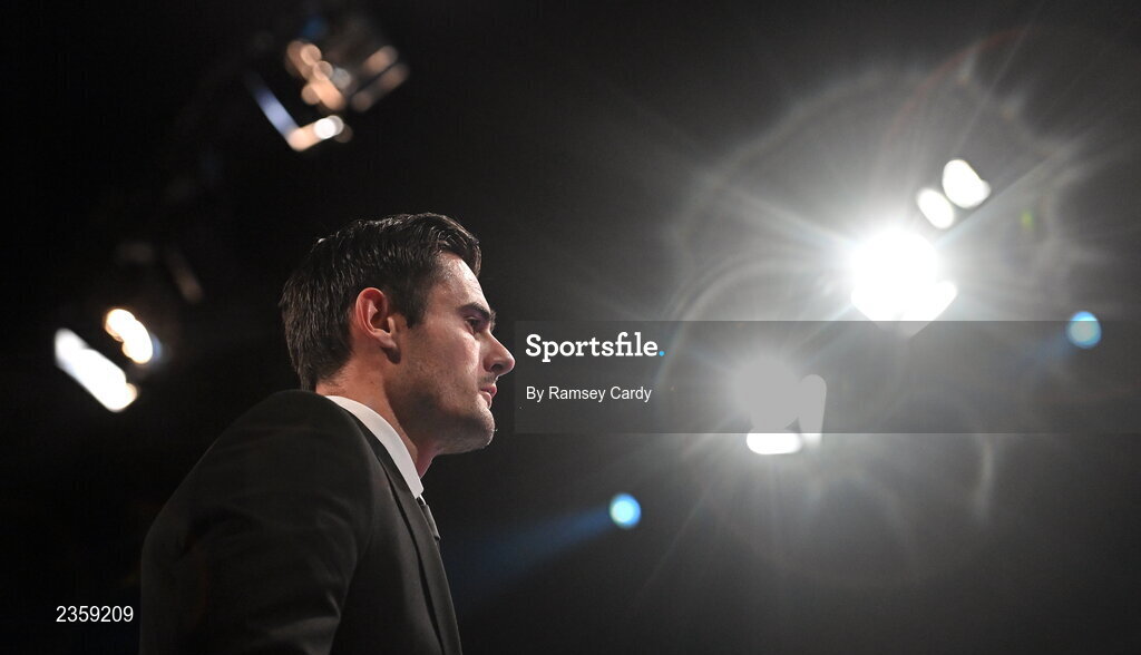 28 October 2022; Chrissy McKaigue of Derry during the PwC All-Stars Awards 2022 show at the Convention Centre in Dublin. Photo by Ramsey Cardy/Sportsfile