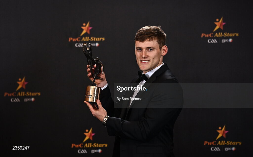 28 October 2022; Gavin White of Kerry with his PwC All Star award at the PwC All-Stars Awards 2022 at the Convention Centre in Dublin. Photo by Sam Barnes/Sportsfile