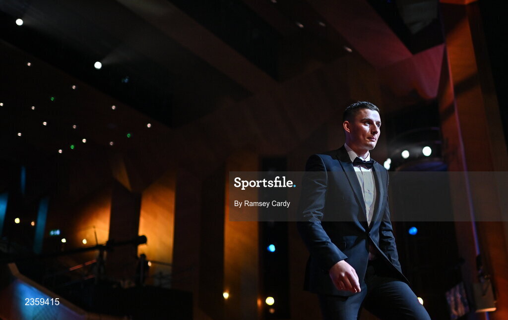 28 October 2022; Gearóid Hegarty of Limerick during the PwC All-Stars Awards 2022 show at the Convention Centre in Dublin. Photo by Ramsey Cardy/Sportsfile