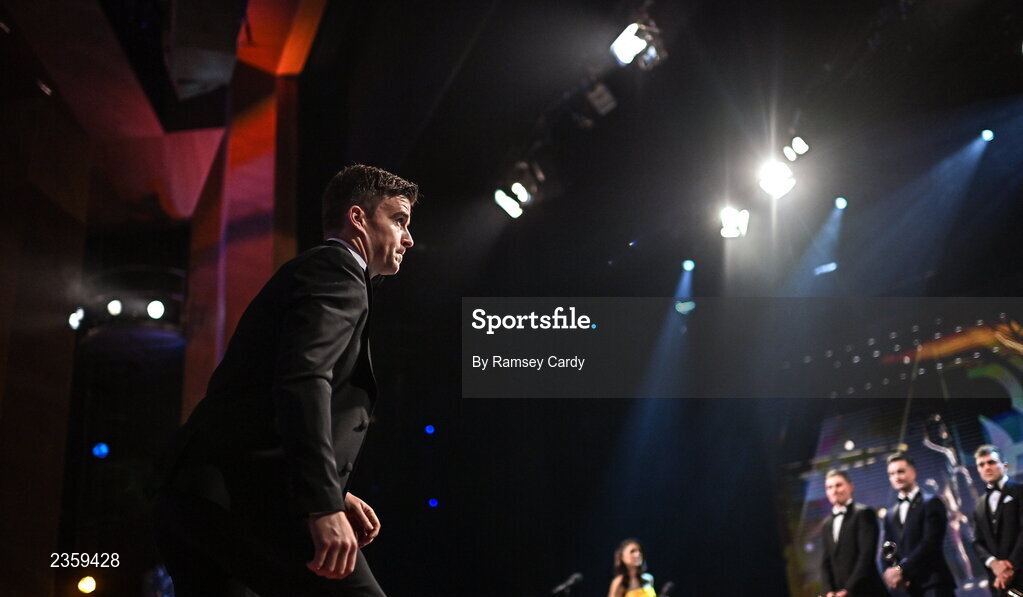 28 October 2022; Tony Kelly of Clare during the PwC All-Stars Awards 2022 show at the Convention Centre in Dublin. Photo by Ramsey Cardy/Sportsfile