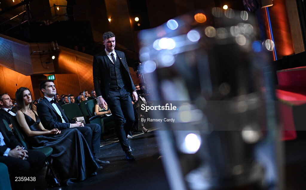 28 October 2022; Declan Hannon of Limerick during the PwC All-Stars Awards 2022 show at the Convention Centre in Dublin. Photo by Ramsey Cardy/Sportsfile