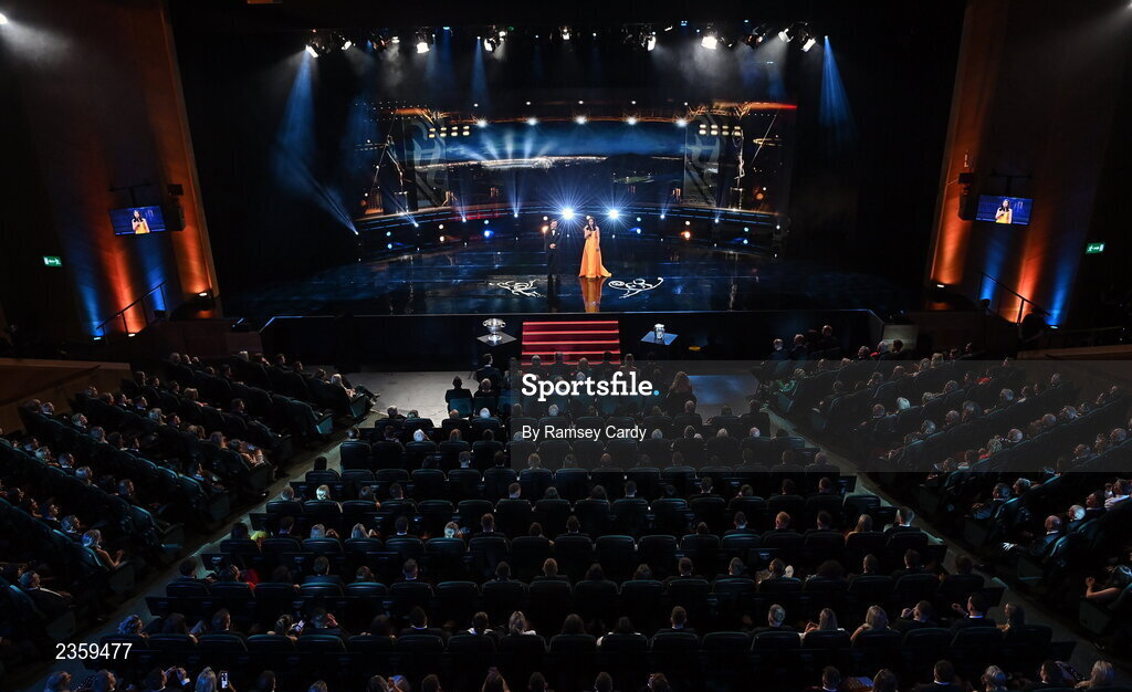 28 October 2022; A general view during the PwC All-Stars Awards 2022 show at the Convention Centre in Dublin. Photo by Ramsey Cardy/Sportsfile
