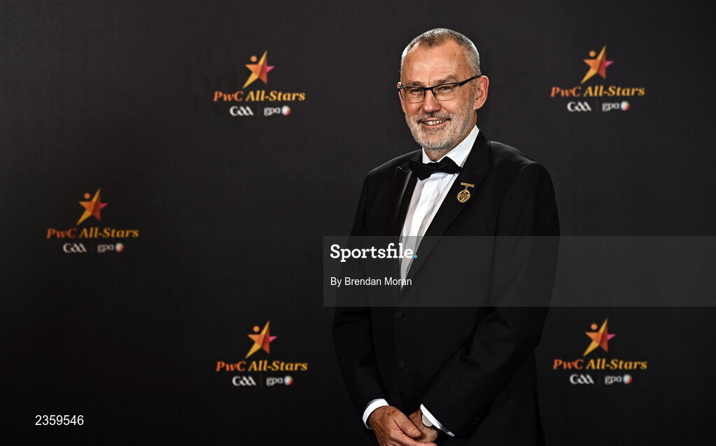 28 October 2022; Uachtarán Chumann Lúthchleas Gael Larry McCarthy at the PwC All-Stars Awards 2022 at the Convention Centre in Dublin. Photo by Brendan Moran/Sportsfile