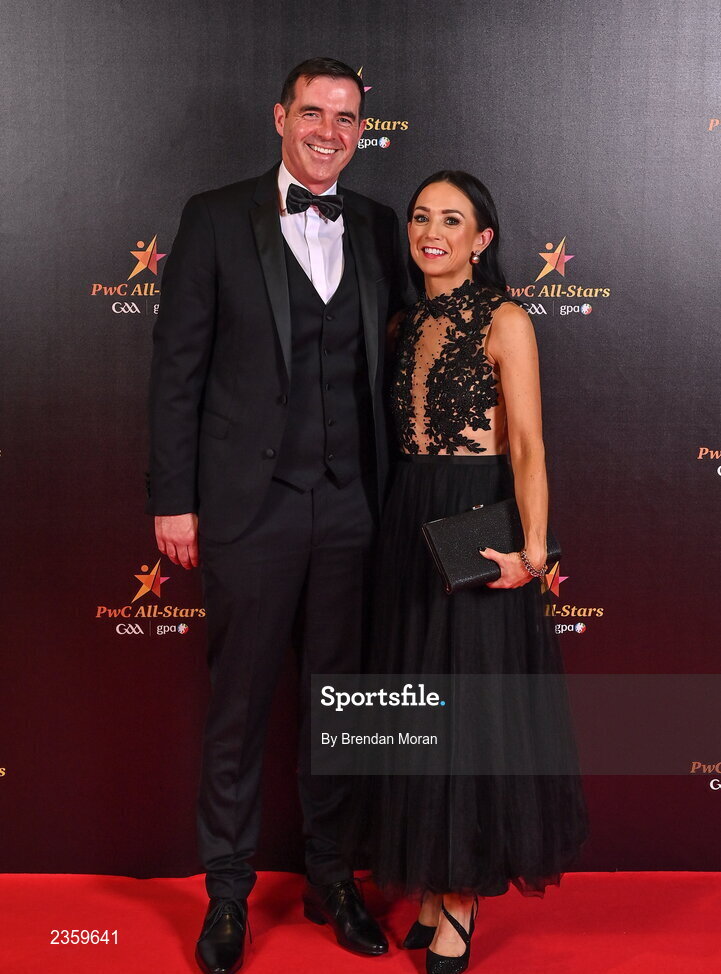 28 October 2022; Sean and Aileen Hurson on arrival at the PwC All-Stars Awards 2022 at the Convention Centre in Dublin. Photo by Brendan Moran/Sportsfile