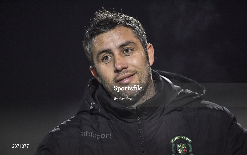 4 November 2022; Peamont manager Alban Hysa during the EA SPORTS Women's National Under-19 League Cup Final match between Peamount United and Shamrock Rovers at Athlone Town Stadium in Athlone, Westmeath. Photo by Ray Ryan/Sportsfile