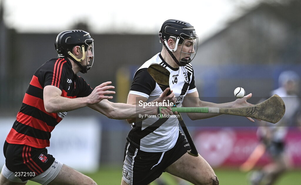 6 November 2022; Kian O'Kelly of Kilruane MacDonagh's in action against Barry Coughlan of Ballygunner during the AIB Munster GAA Hurling Senior Club Championship quarter-final match between Ballygunner and Kilruane MacDonagh's at Walsh Park in Waterford. Photo by Piaras Ó Mídheach/Sportsfile
