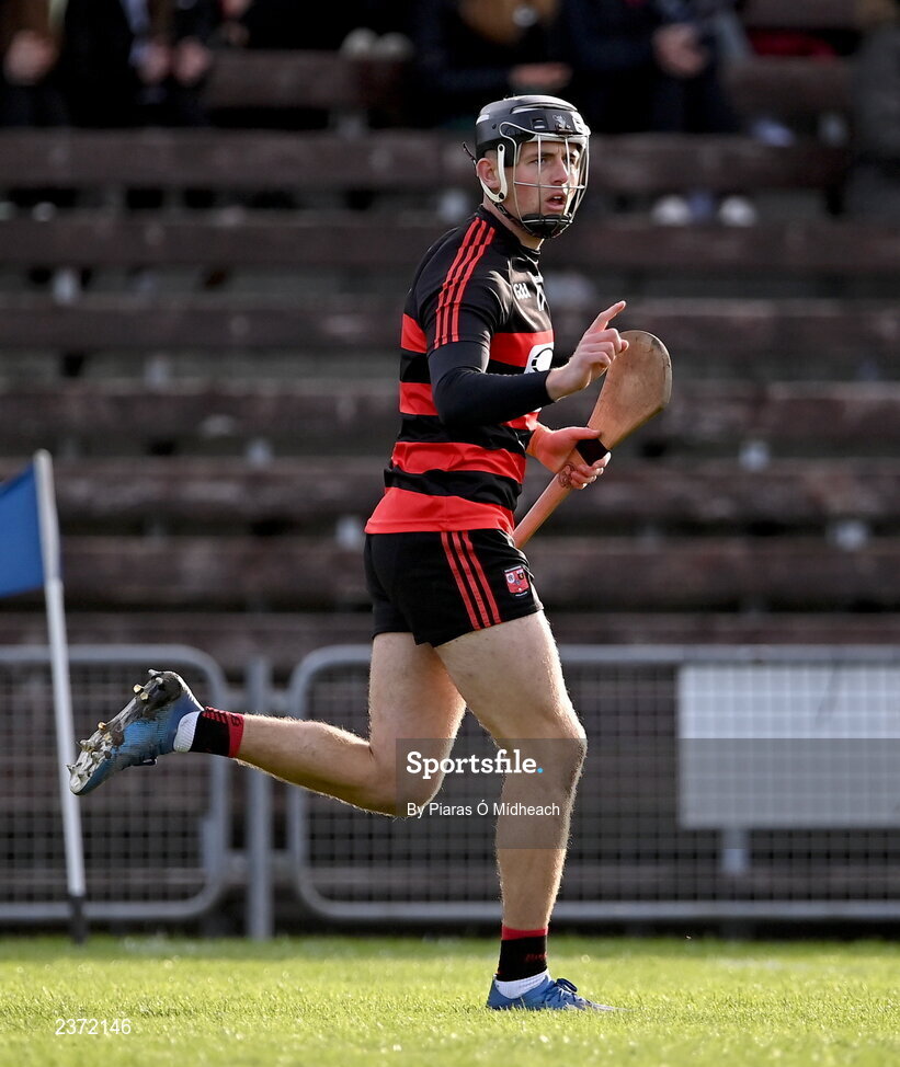 6 November 2022; Harry Ruddle of Ballygunner celebrates after scoring his side's third goal during the AIB Munster GAA Hurling Senior Club Championship quarter-final match between Ballygunner and Kilruane MacDonagh's at Walsh Park in Waterford. Photo by Piaras Ó Mídheach/Sportsfile