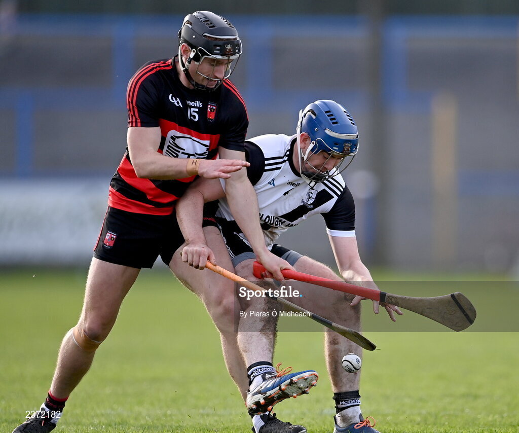 6 November 2022; Kieran Cahill of Kilruane MacDonagh's in action against Pauric Mahony of Ballygunner during the AIB Munster GAA Hurling Senior Club Championship quarter-final match between Ballygunner and Kilruane MacDonagh's at Walsh Park in Waterford. Photo by Piaras Ó Mídheach/Sportsfile