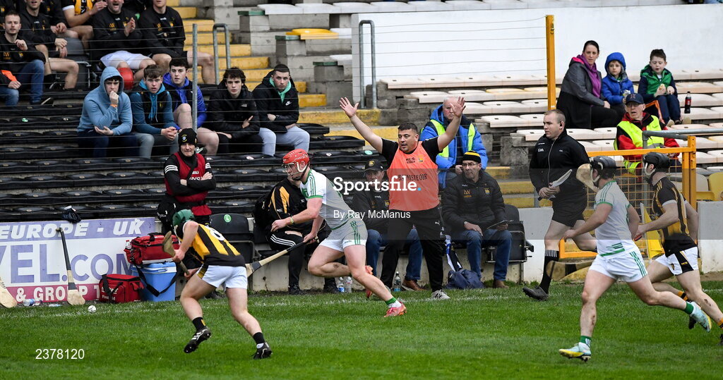 13 November 2022; Castletown Geoghegan manager Alan "Budda" Mangan during the AIB Leinster GAA Hurling Senior Club Championship Quarter-Final match between Shamrocks Ballyhale and Castletown Geoghegan at UPMC Nowlan Park in Kilkenny. Photo by Ray McManus/Sportsfile