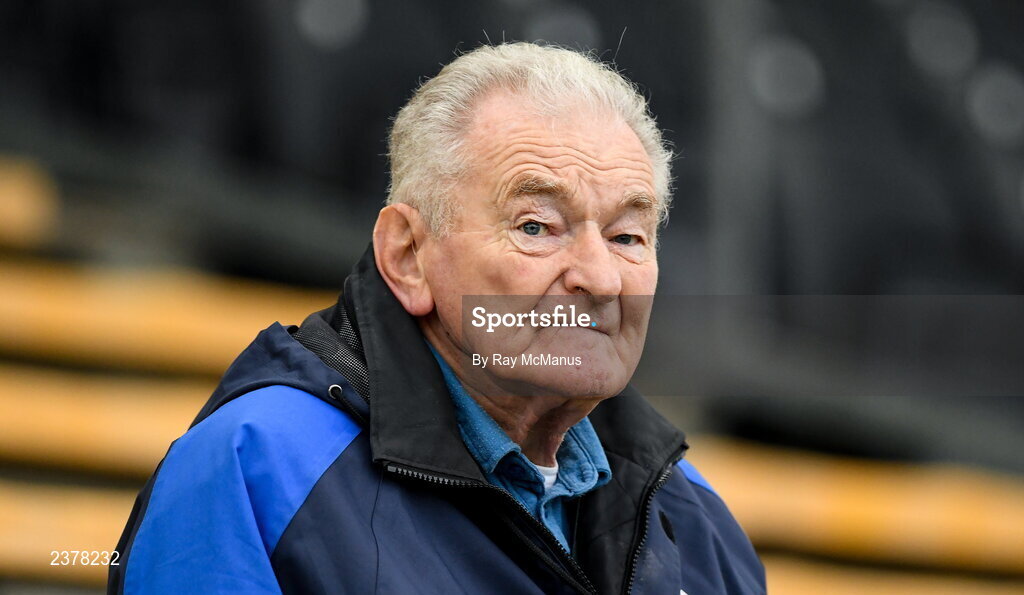 13 November 2022; Former Kilkenny star Pat Henderson watches the AIB Leinster GAA Hurling Senior Club Championship Quarter-Final match between Shamrocks Ballyhale and Castletown Geoghegan at UPMC Nowlan Park in Kilkenny. Photo by Ray McManus/Sportsfile