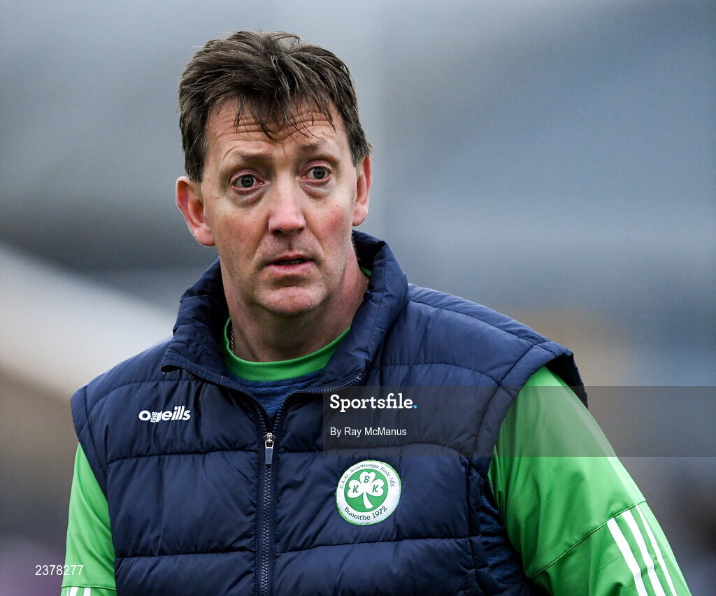 13 November 2022; Shamrocks Ballyhale manager Pat Hoban before the AIB Leinster GAA Hurling Senior Club Championship Quarter-Final match between Shamrocks Ballyhale and Castletown Geoghegan at UPMC Nowlan Park in Kilkenny. Photo by Ray McManus/Sportsfile