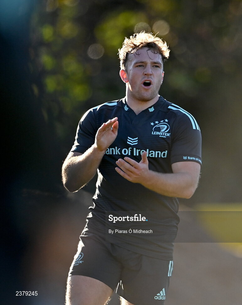 14 November 2022; Liam Turner during Leinster rugby squad training at UCD in Dublin. Photo by Piaras Ó Mídheach/Sportsfile