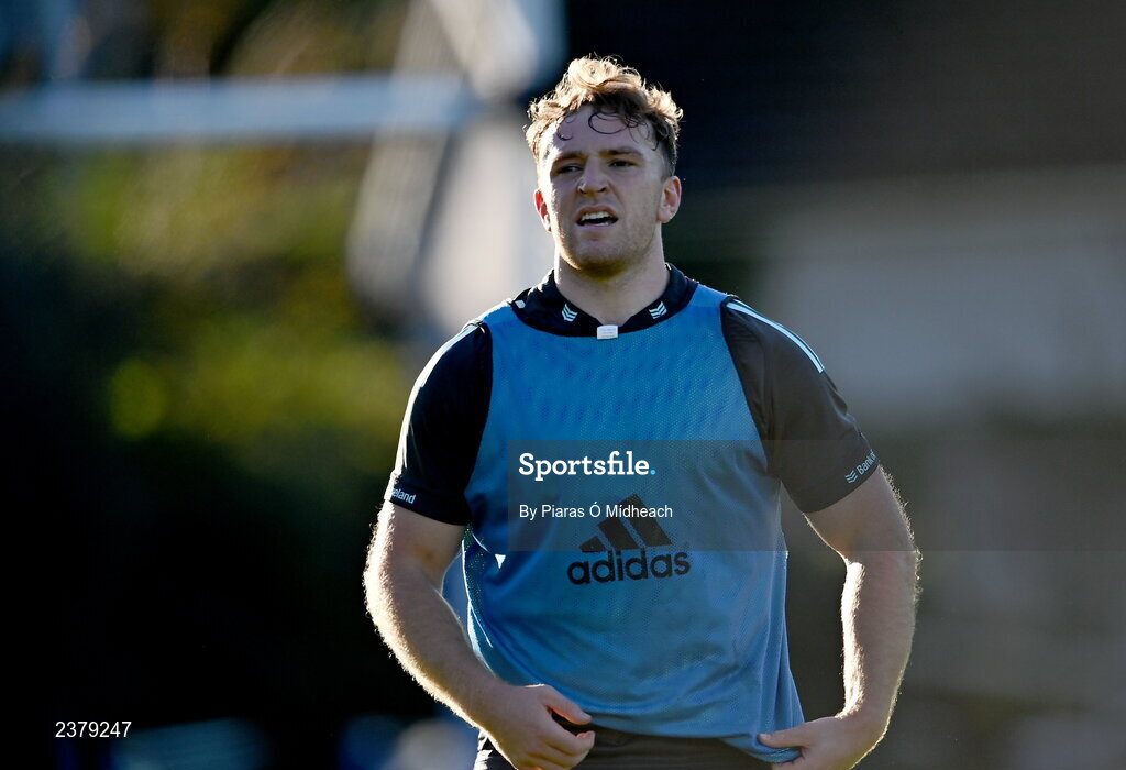 14 November 2022; Liam Turner during Leinster rugby squad training at UCD in Dublin. Photo by Piaras Ó Mídheach/Sportsfile