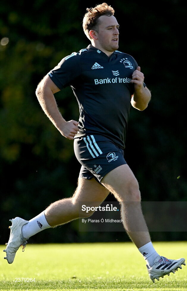 14 November 2022; Liam Turner during Leinster rugby squad training at UCD in Dublin. Photo by Piaras Ó Mídheach/Sportsfile