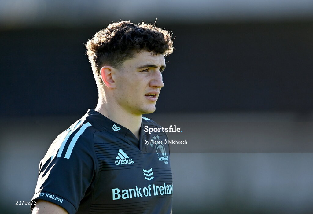 14 November 2022; Cormac Foley during Leinster rugby squad training at UCD in Dublin. Photo by Piaras Ó Mídheach/Sportsfile
