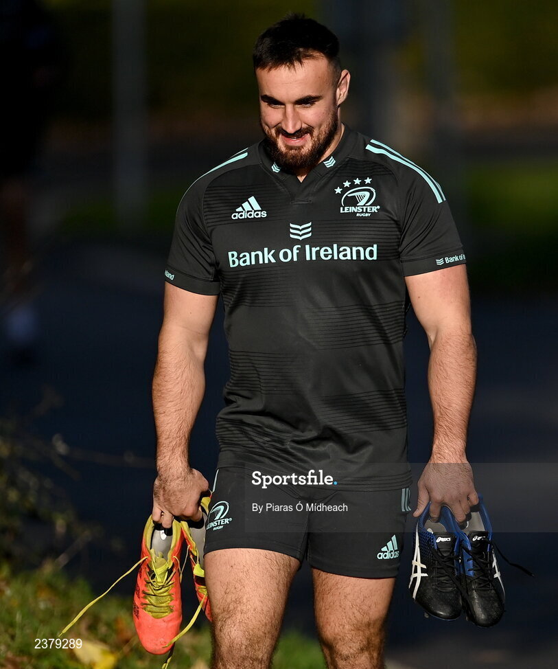 14 November 2022; Rónan Kelleher arrives for Leinster rugby squad training at UCD in Dublin. Photo by Piaras Ó Mídheach/Sportsfile