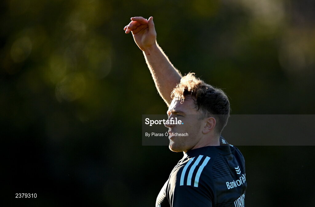 14 November 2022; Liam Tuner during Leinster rugby squad training at UCD in Dublin. Photo by Piaras Ó Mídheach/Sportsfile