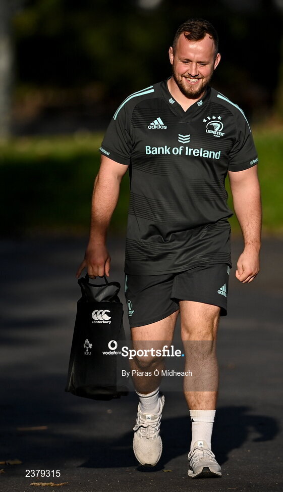 14 November 2022; Ed Byrne arrives for Leinster rugby squad training at UCD in Dublin. Photo by Piaras Ó Mídheach/Sportsfile