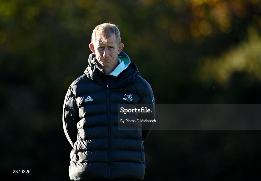 14 November 2022; Head coach Leo Cullen during Leinster rugby squad training at UCD in Dublin. Photo by Piaras Ó Mídheach/Sportsfile