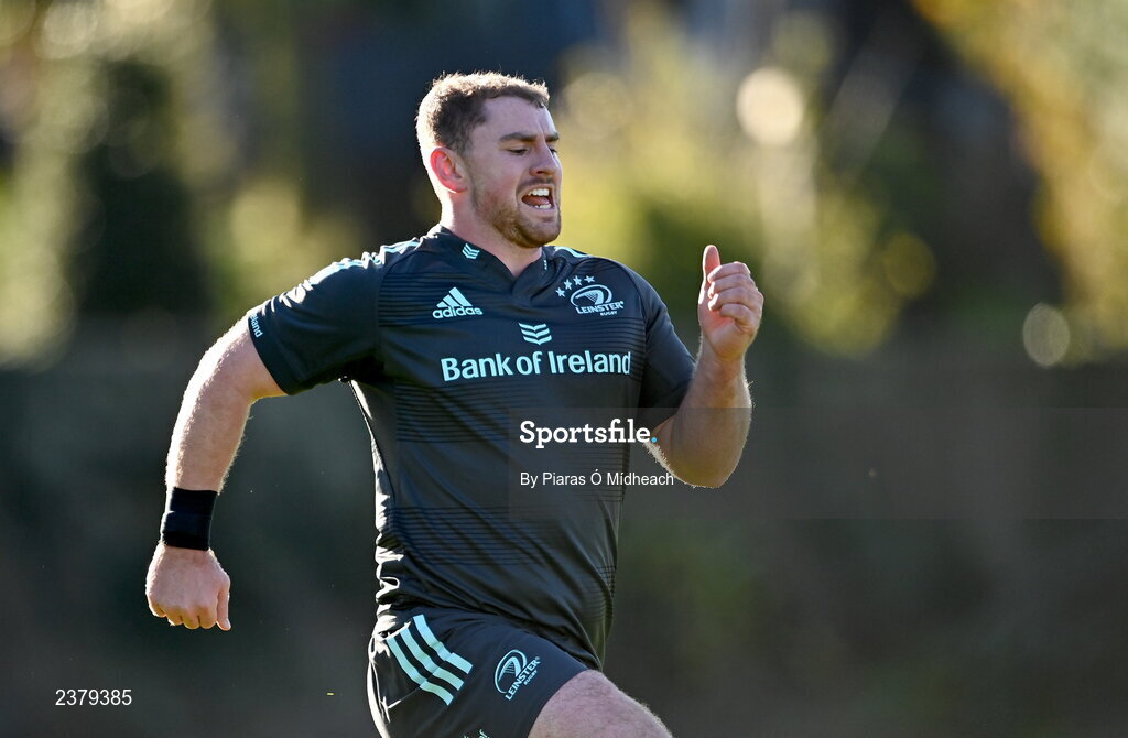 14 November 2022; Marcus Hanan during Leinster rugby squad training at UCD in Dublin. Photo by Piaras Ó Mídheach/Sportsfile