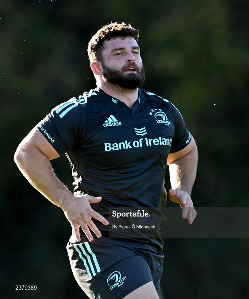 14 November 2022; Michael Milne during Leinster rugby squad training at UCD in Dublin. Photo by Piaras Ó Mídheach/Sportsfile