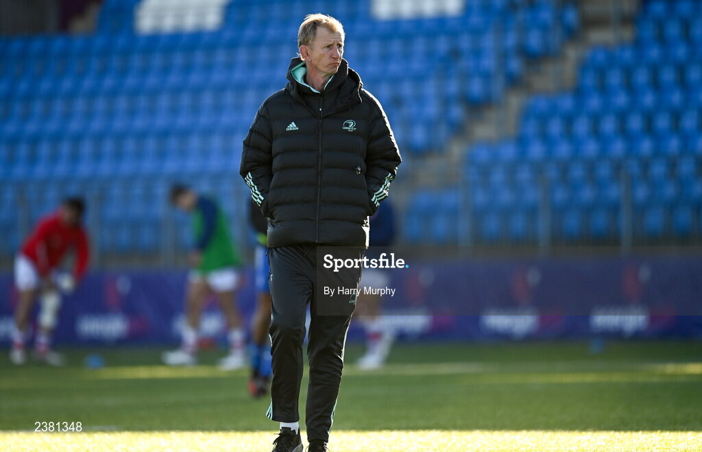 18 November 2022; Leinster head coach Leo Cullen before the Bank of Ireland friendly match between Leinster and Chile at Energia Park in Dublin. Photo by Harry Murphy/Sportsfile