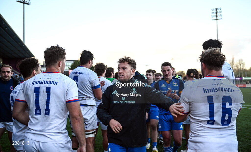 18 November 2022; Liam Turner of Leinster after his side's victory in the Bank of Ireland friendly match between Leinster and Chile at Energia Park in Dublin. Photo by Harry Murphy/Sportsfile