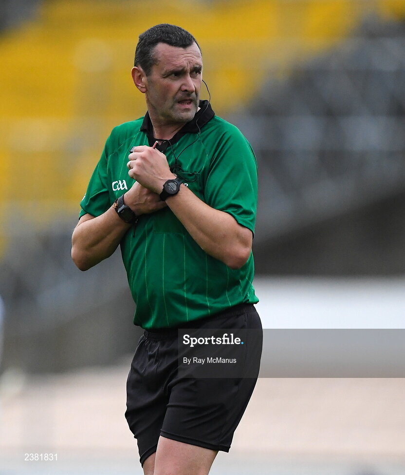 13 November 2022; Referee Patrick Murphy during the AIB Leinster GAA Hurling Senior Club Championship Quarter-Final match between Shamrocks Ballyhale and Castletown Geoghegan at UPMC Nowlan Park in Kilkenny. Photo by Ray McManus/Sportsfile