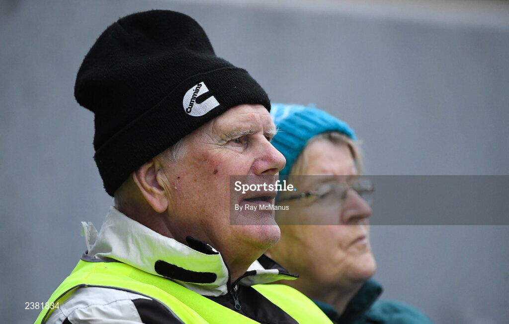 13 November 2022; Kilkenny stalwarts John and Bridget Healy watch the AIB Leinster GAA Hurling Senior Club Championship Quarter-Final match between Shamrocks Ballyhale and Castletown Geoghegan at UPMC Nowlan Park in Kilkenny. Photo by Ray McManus/Sportsfile
