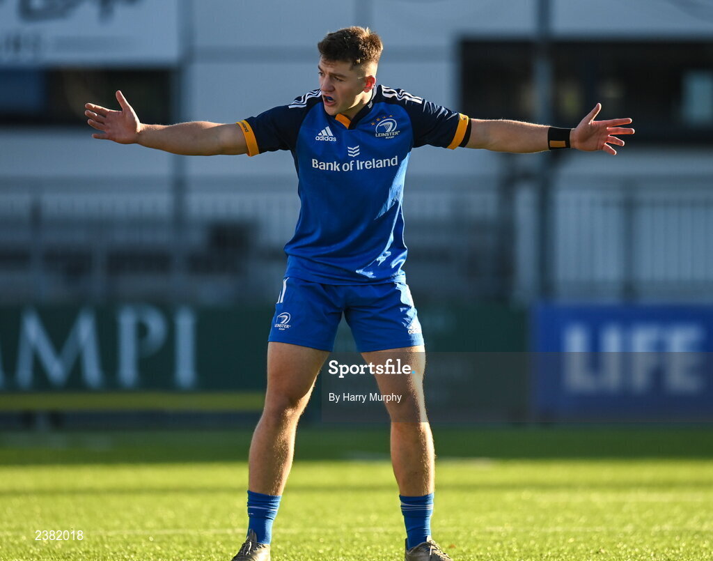 18 November 2022; Lee Barron of Leinster during the Bank of Ireland friendly match between Leinster and Chile at Energia Park in Dublin. Photo by Harry Murphy/Sportsfile