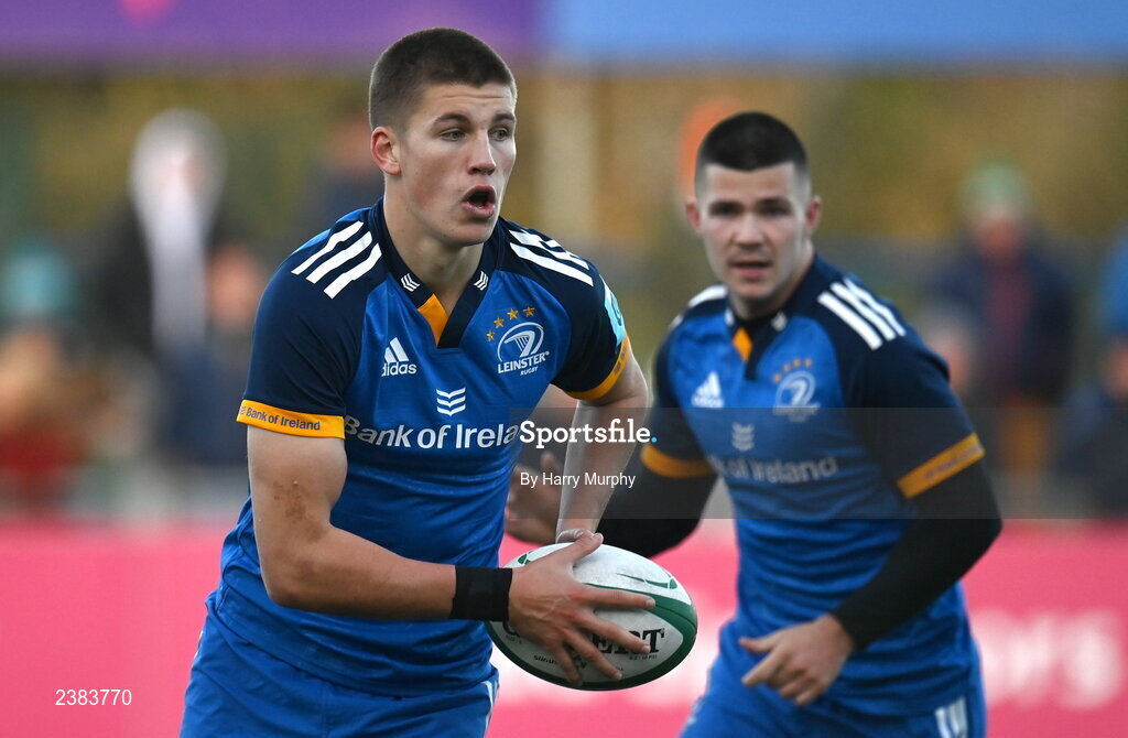 18 November 2022; Sam Prendergast of Leinster during the Bank of Ireland friendly match between Leinster and Chile at Energia Park in Dublin. Photo by Harry Murphy/Sportsfile