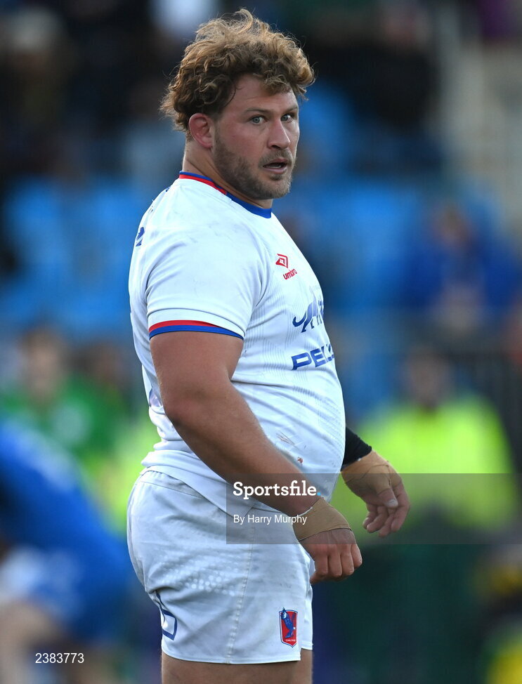 18 November 2022; Tomás Dussalliant of Chile during the Bank of Ireland friendly match between Leinster and Chile at Energia Park in Dublin. Photo by Harry Murphy/Sportsfile