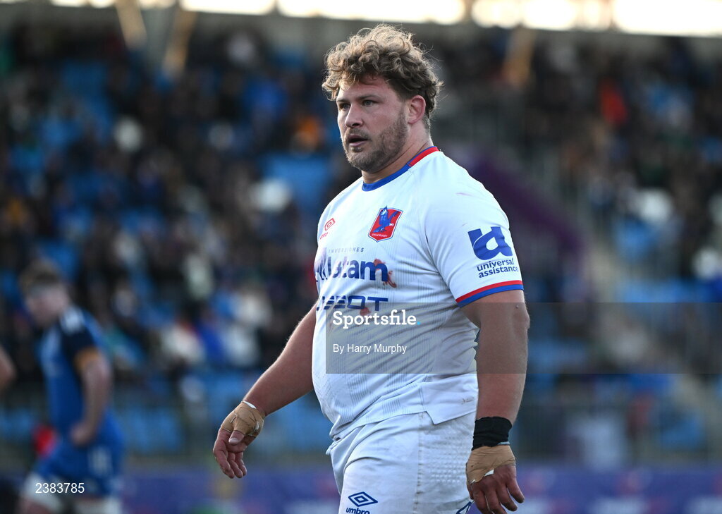 18 November 2022; Tomás Dussalliant of Chile during the Bank of Ireland friendly match between Leinster and Chile at Energia Park in Dublin. Photo by Harry Murphy/Sportsfile