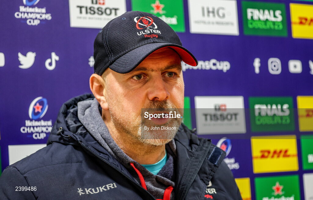 13 December 2022; Ulster Rugby Head Coach Dan McFarland during an Ulster Rugby press conference at Kingspan Stadium in Belfast. Photo by John Dickson/Sportsfile