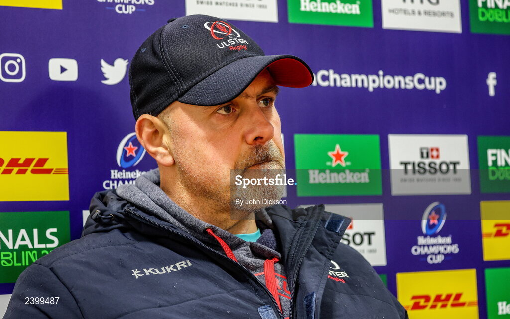 13 December 2022; Ulster Rugby Head Coach Dan McFarland during an Ulster Rugby press conference at Kingspan Stadium in Belfast. Photo by John Dickson/Sportsfile
