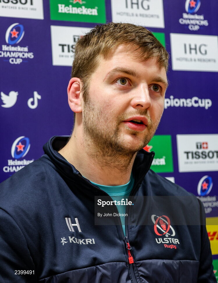 13 December 2022; Iain Henderson during an Ulster Rugby press conference at Kingspan Stadium in Belfast. Photo by John Dickson/Sportsfile