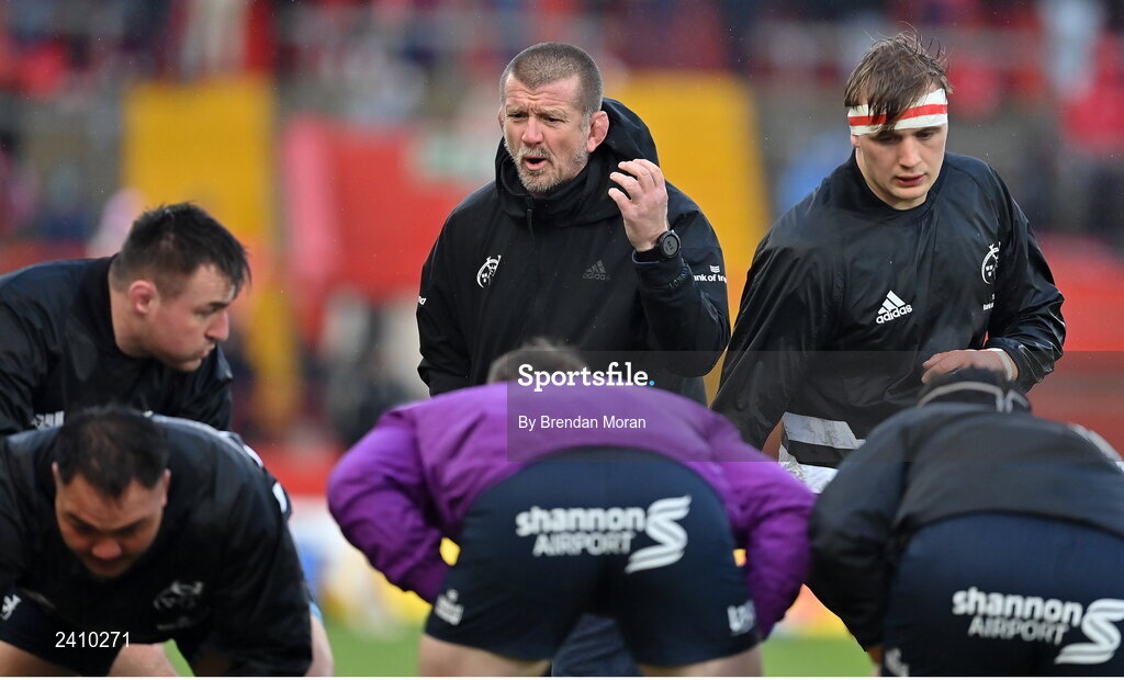 14 January 2023; Munster head coach Graham Rowntree before the Heineken Champions Cup Pool B Round 3 match between Munster and Northampton Saints at Thomond Park in Limerick. Photo by Brendan Moran/Sportsfile