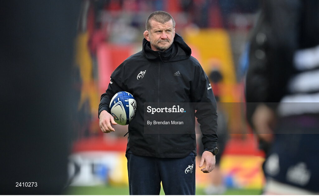 14 January 2023; Munster head coach Graham Rowntree before the Heineken Champions Cup Pool B Round 3 match between Munster and Northampton Saints at Thomond Park in Limerick. Photo by Brendan Moran/Sportsfile