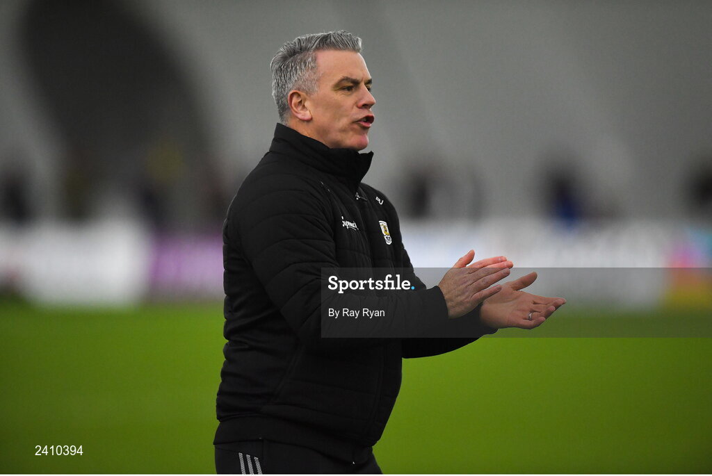 14 January 2023; Galway manager Padraic Joyce before the Connacht FBD League Semi-Final match between Mayo and Galway at NUI Galway Connacht GAA Air Dome in Bekan, Mayo. Photo by Ray Ryan/Sportsfile