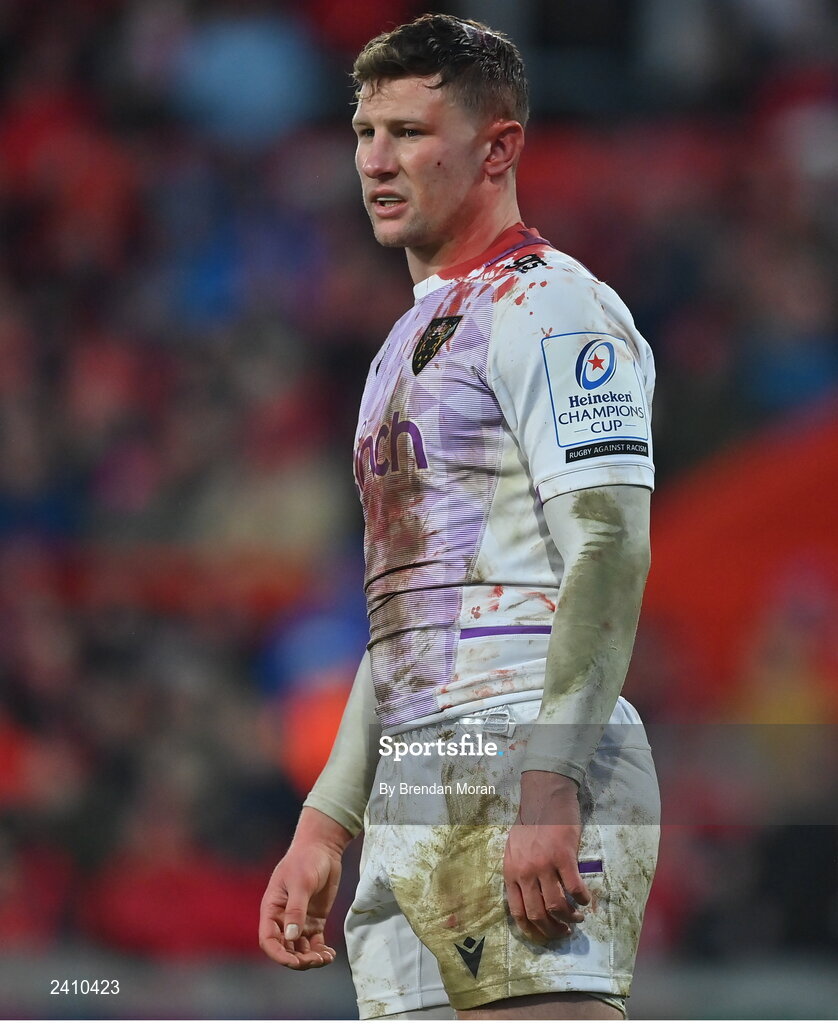 14 January 2023; Fraser Dingwall of Northampton Saints during the Heineken Champions Cup Pool B Round 3 match between Munster and Northampton Saints at Thomond Park in Limerick. Photo by Brendan Moran/Sportsfile