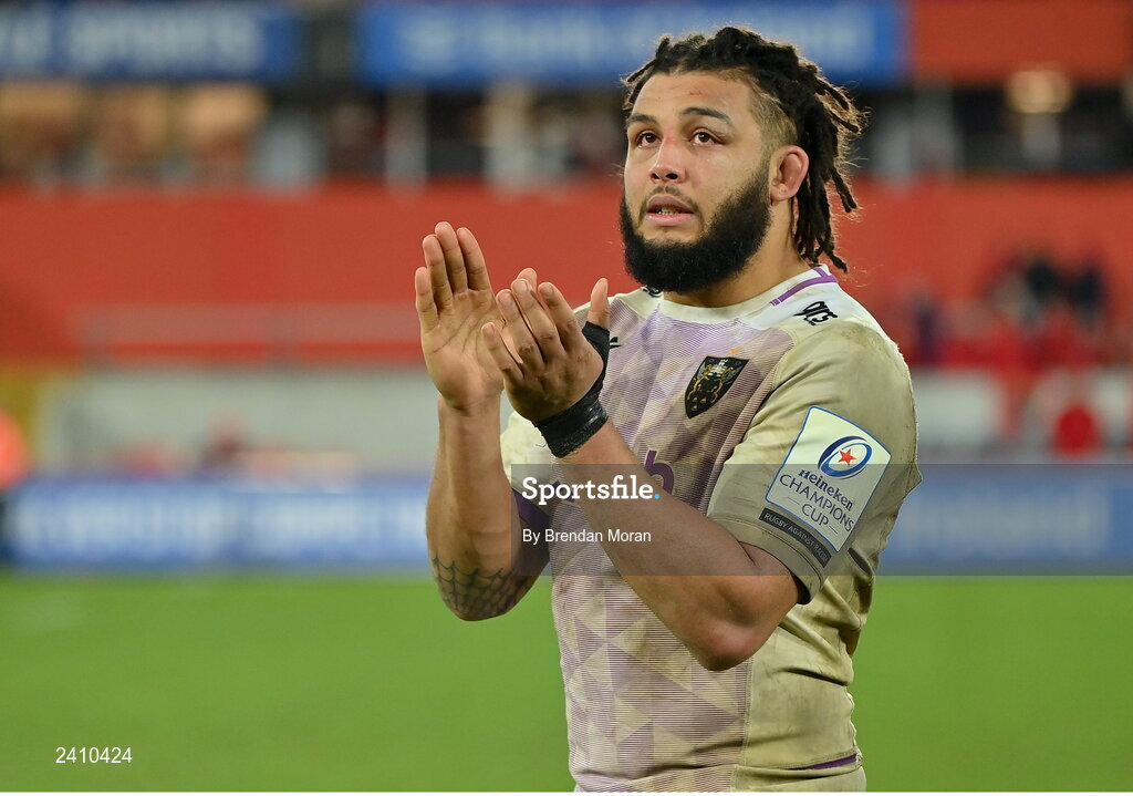14 January 2023; Lewis Ludlam of Northampton Saints after the Heineken Champions Cup Pool B Round 3 match between Munster and Northampton Saints at Thomond Park in Limerick. Photo by Brendan Moran/Sportsfile