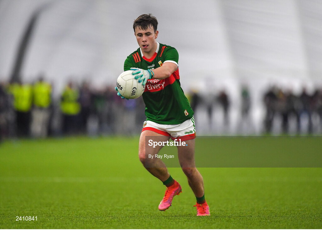 14 January 2023; Paul Towey of Mayo during the Connacht FBD League Semi-Final match between Mayo and Galway at NUI Galway Connacht GAA Air Dome in Bekan, Mayo. Photo by Ray Ryan/Sportsfile